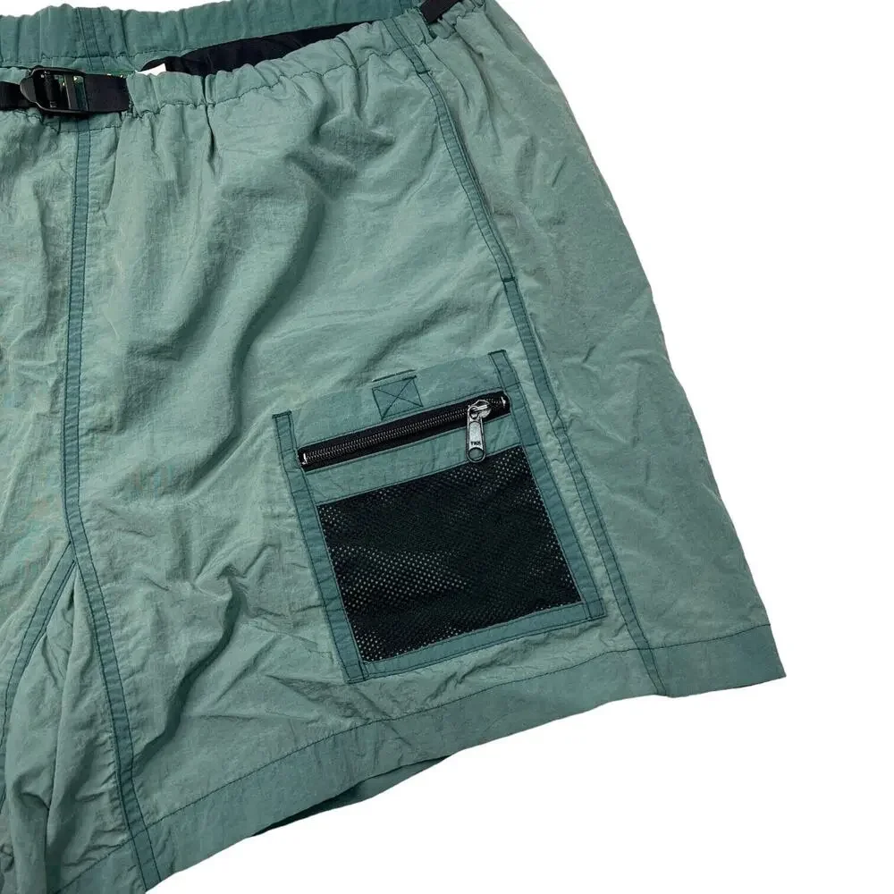 Cabela's Adjustable Waist Nylon Shorts Built In Brief Green Mens Size XXL